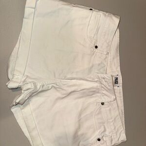 PAIGE Cream Denim Shorts